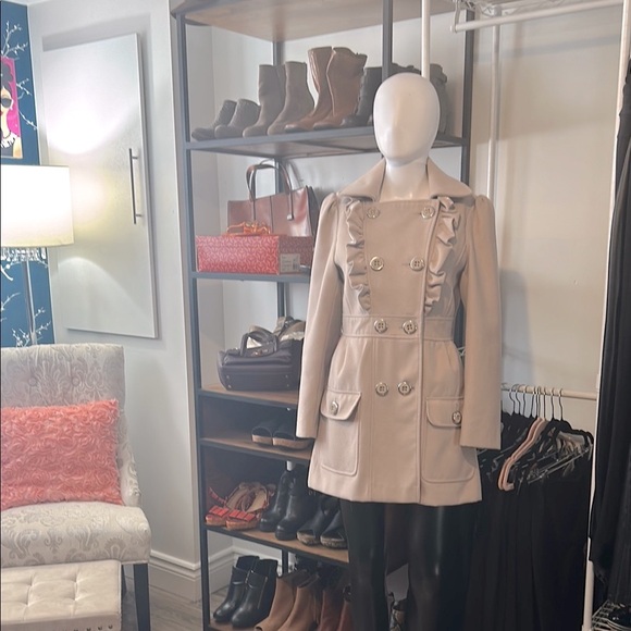 Atmosphere Women's Cream Double-Breasted Pea Coat from the south of France 🇫🇷 - Picture 5 of 14